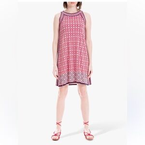 Max Studio Red and Blue Patterned Dress